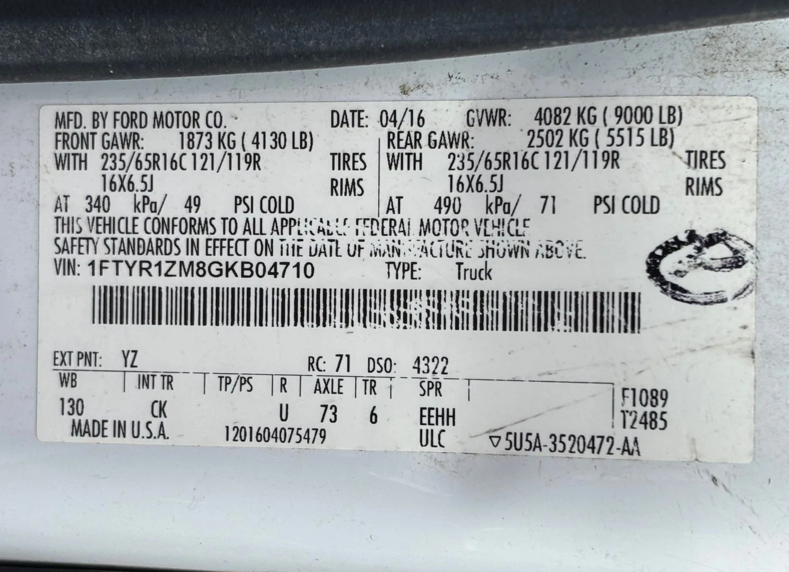 2016 Ford Transit Base - Photo 19
